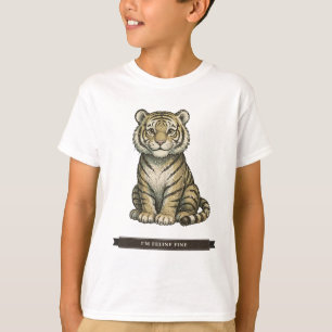 Lustiger Tiger für Kinder T-Shirt