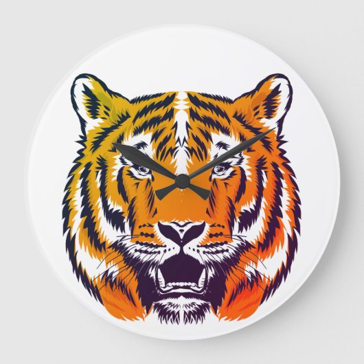 lustiger Tiger Große Uhr für schöne Zuhause (Vorderseite)
