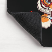 Lustiger Tiger Herz Schokolade Valentinstag Tiger  Mousepad (Ecke)