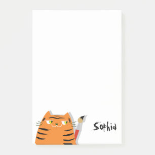 Lustiger Tigerkatzenname Post-it Klebezettel