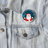 Lustiger Tischtennis-Weihnachtsstrumpf-Füller Button (Beispiel)