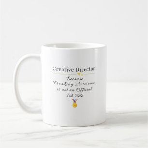 Lustiger Titel des Kreativdirektors Zitat Kaffeetasse