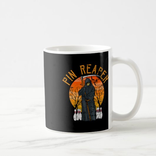 Lustiger Tod Bowling Sensenmann Bowler Geschenke M Kaffeetasse (Rechts)