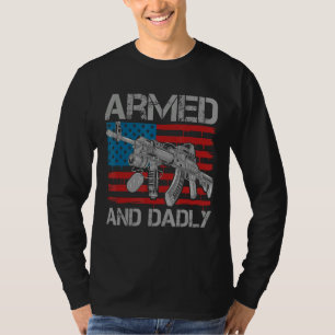 Lustiger Tödlicher Vater Für Vatertag USA-Flagge B T-Shirt