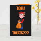 Lustiger Tofu Halloween Karte (Gelbe Blume)