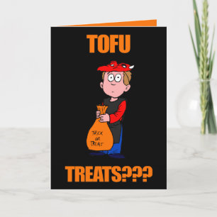 Lustiger Tofu Halloween Karte