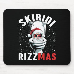 Lustiger Toiletten-Weihnachtsmann Skibidi Rizzmas Mousepad