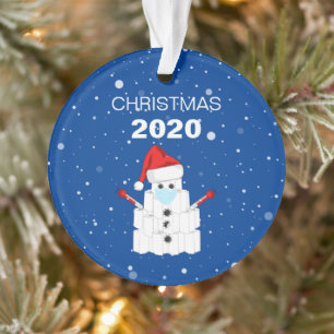 Lustiger Toilettenpapier-Schneemann 2020 Weihnacht Ornament