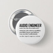 Lustiger Tontechniker Audio-Engineering-Definition Button (Vorne & Hinten)