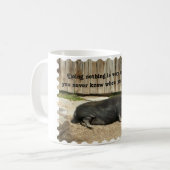 Lustiger Topf aufgeblähte Schwein-Kaffeetasse Kaffeetasse (Vorderseite Links)