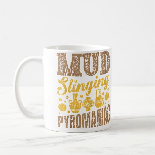 Lustiger Töpfer Keramik Ton Künstler Kaffeetasse (Links)