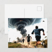 Lustiger Tornado-Sturmjäger  Postkarte (Vorne/Hinten)