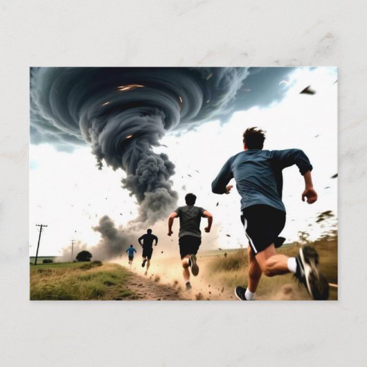 Lustiger Tornado-Sturmjäger  Postkarte (Vorderseite)