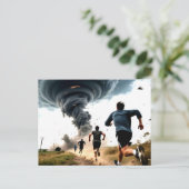 Lustiger Tornado-Sturmjäger  Postkarte (Stehend Vorderseite)