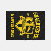 Lustiger Torwart Fußball Torwart Retro Varsity Fleecedecke (Vorderseite (Horizontal))