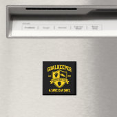 Lustiger Torwart Fußball Torwart Retro Varsity Magnet (In Situ (Geschirrspüler))