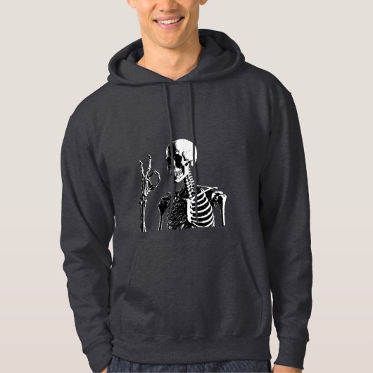 lustiger Totenkopf Hoodie (Vorderseite)