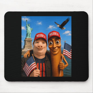 Lustiger Tourist Amerika Hut Tung Sahur Schwein Ma Mousepad