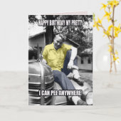 LUSTIGER TRANSGENDER-VINTAGES KARTE (Gelbe Blume)