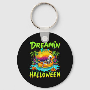 Lustiger Traum von Halloween Sommerween-Vibes Skel Schlüsselanhänger