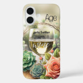 Lustiger Träumerischer Schicker Floraler Weißwein Case-Mate iPhone Hülle (Rückseite)