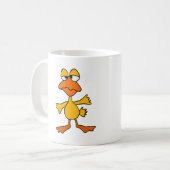 Lustiger trauriger Enten-Cartoon Kaffeetasse (Vorderseite Links)