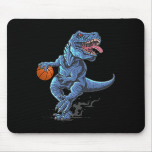 Lustiger Trex-Dinosaur spielt Skelett-Player-Liebh Mousepad