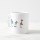 Lustiger Triathlon Kaffeetasse (Vorderseite Links)