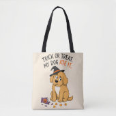 Lustiger Trick oder Treat Mein Hund hat es gefress Tasche (Vorderseite)