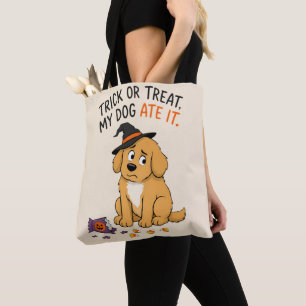 Lustiger Trick oder Treat Mein Hund hat es gefress Tasche