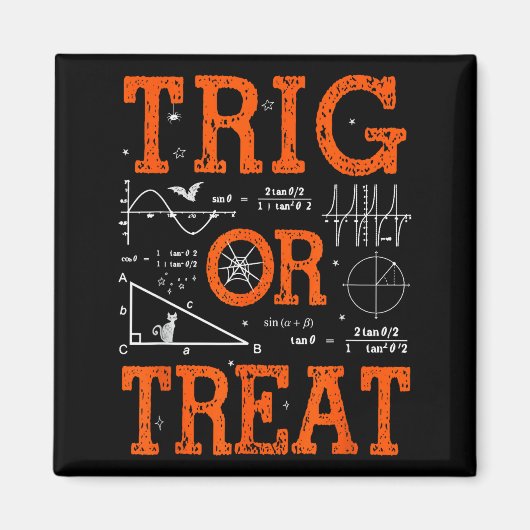 Lustiger Trig oder Treat Trigonometrie Mathematik Magnet (Vorne)