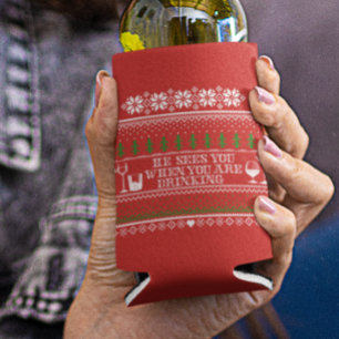 Lustiger Trink-Hässlicher-Weihnachtspullover Dosenkühler