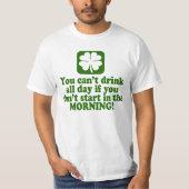 Lustiger trinkender Spaß St. Paddys T-Shirt (Vorderseite)