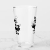 Lustiger Trinkspruch für Kanal-Schmalboot Glas (Rechts)