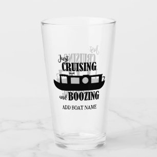 Lustiger Trinkspruch für Kanal-Schmalboot Glas
