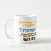 Lustiger Trompete-Witz-personalisierte Musik-Tasse Kaffeetasse (Links)