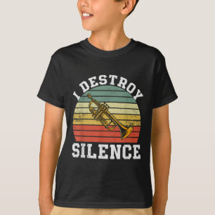Lustiger Trompeter ich zerstöre Stille Vintage-Ban T-Shirt