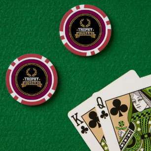 Lustiger Trophäen-Ehemann-Preis Humorvoller Gold Pokerchips