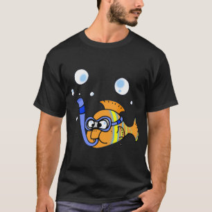 Lustiger tropischer Fisch Cartoon T-Shirt