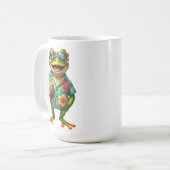 Lustiger tropischer Frosch Kaffeebecher | Cooler F Kaffeetasse (Vorderseite Links)