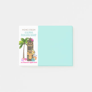 Lustiger tropischer GetränkPalme hawaiischer tiki Post-it Klebezettel