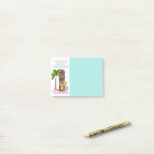 Lustiger tropischer GetränkPalme hawaiischer tiki Post-it Klebezettel (Auf Schreibtisch)