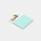 Lustiger tropischer GetränkPalme hawaiischer tiki Post-it Klebezettel (angewinkelt)
