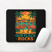 Lustiger tropischer Strandurlaub Rosa Flamingo Mousepad (Mit Mouse)