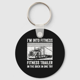 Lustiger Trucker-Wortspiel-Fitness- ganzer Trailer Schlüsselanhänger