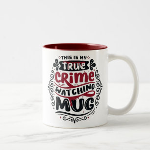 Lustiger True Crime Watching Becher Serial Killer  Zweifarbige Tasse