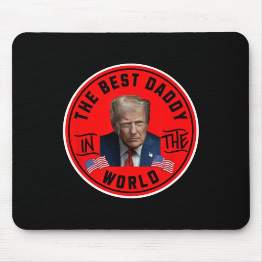 Lustiger Trump - Bester Papa der Welt Mousepad (Vorne)