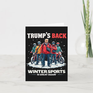 Lustiger Trump Eishockey im Vintage-Stil Winterspo Karte