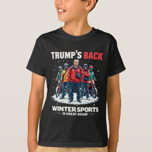 Lustiger Trump Eishockey im Vintage-Stil Winterspo T-Shirt