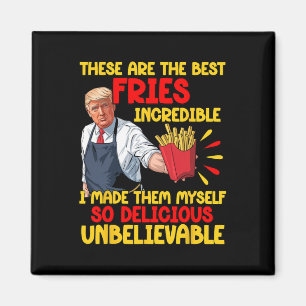 Lustiger Trump Fast Food Humor Pommes Frites Wahl Magnet